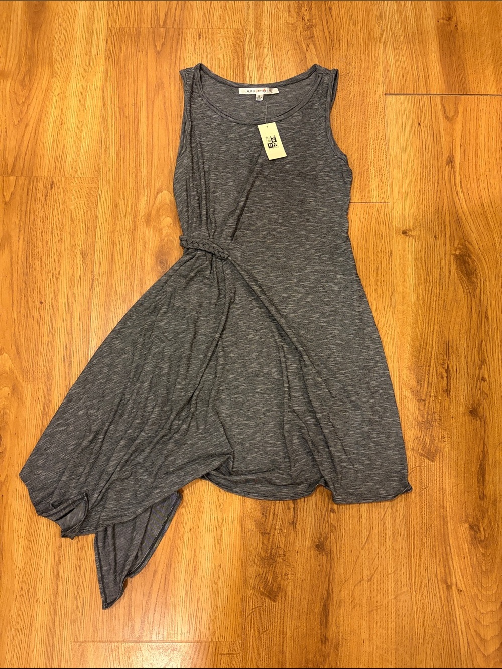 NWT Max Studio Charcoal Gray Asymmetrical Tank Dress